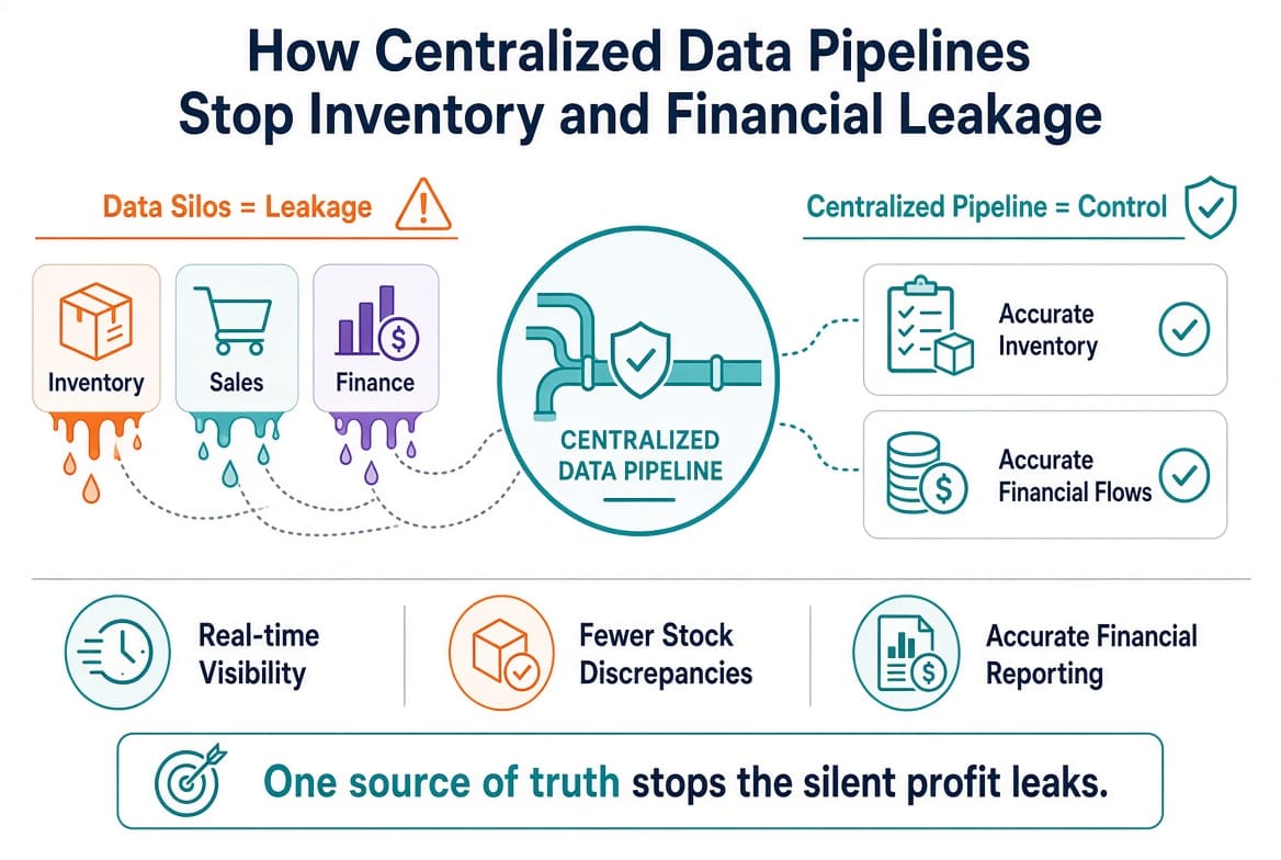 How Centralized Data Pipelines Stop Inventory and Financial Leakage